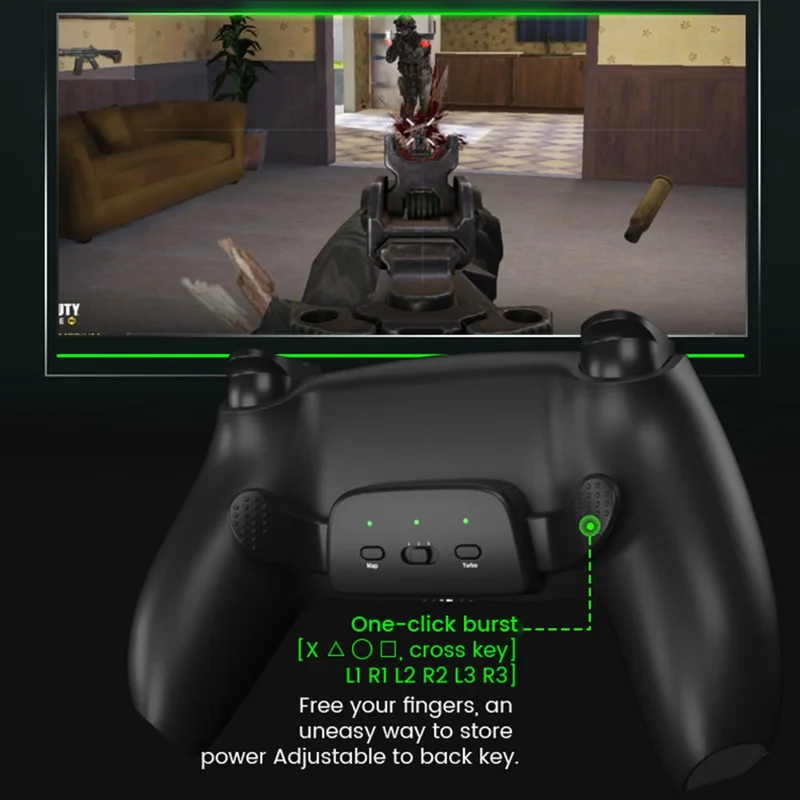 DATA FROG Rückentastenbedieneinheit für Sony PlayStation 5 Controller - Weiß
