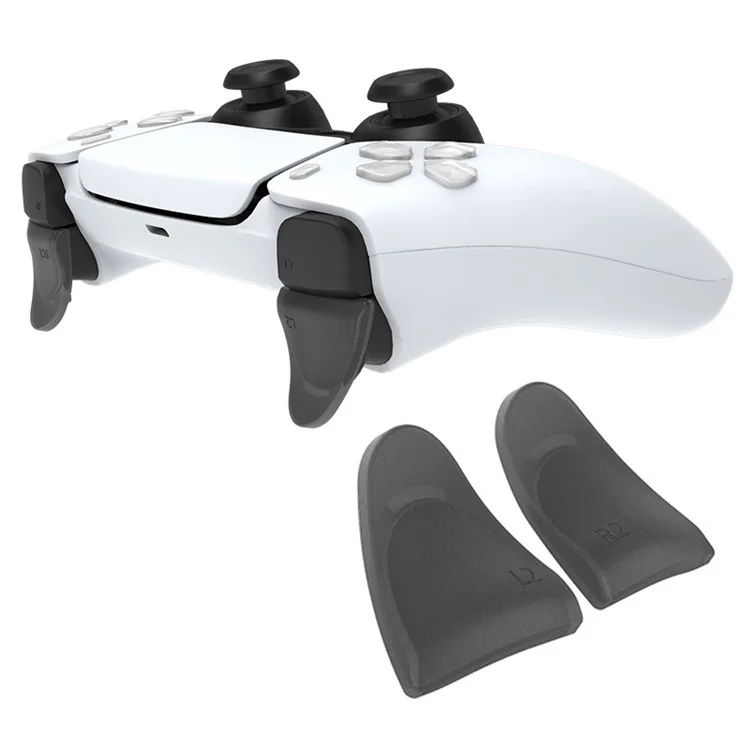 DATA FROG 1 Coppia per Sony Playstation 5 Game Controller Trigger Extenders - Nero Trasparente