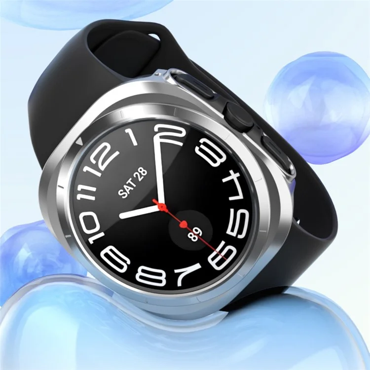 Para Samsung Galaxy Watch Ultra 47mm Hard PC Case Hollow Watch Cover - Prata