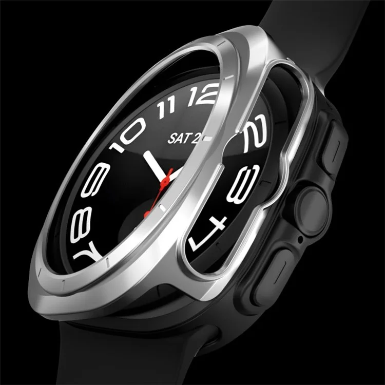 Para Samsung Galaxy Watch Ultra 47mm Hard PC Case Hollow Watch Cover - Prata