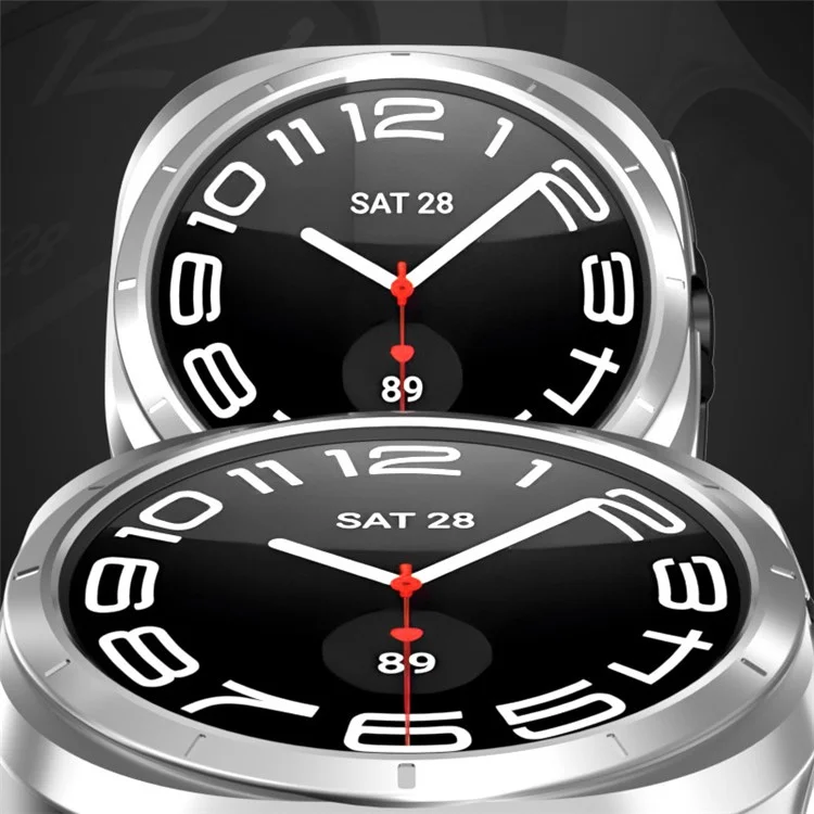 Para Samsung Galaxy Watch Ultra 47mm Hard PC Case Hollow Watch Cover - Prata