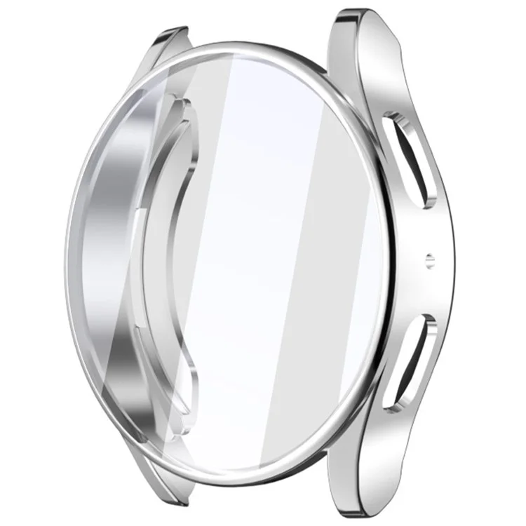 Für Samsung Galaxy Watch7 40mm Soft TPU Watch Case Mit integrierter Bildschirmabdeckung - Silber