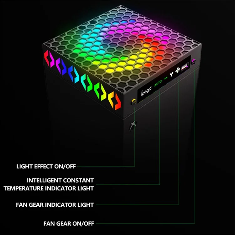 IPEGA PG-XBX026S For Xbox Series X Game Console Cooling Fan RGB Light Radiator with Headphone Holder