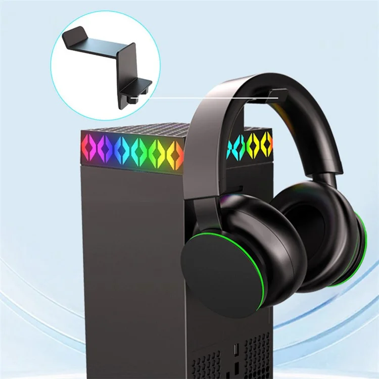 IPEGA PG-XBX026S For Xbox Series X Game Console Cooling Fan RGB Light Radiator with Headphone Holder
