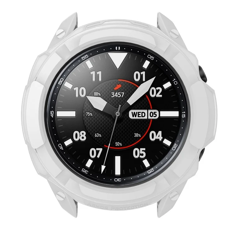 TPU Custodia Protettiva + Protezione dell'Anello di Misura per Samsung Galaxy Watch 3 41mm - Bianco