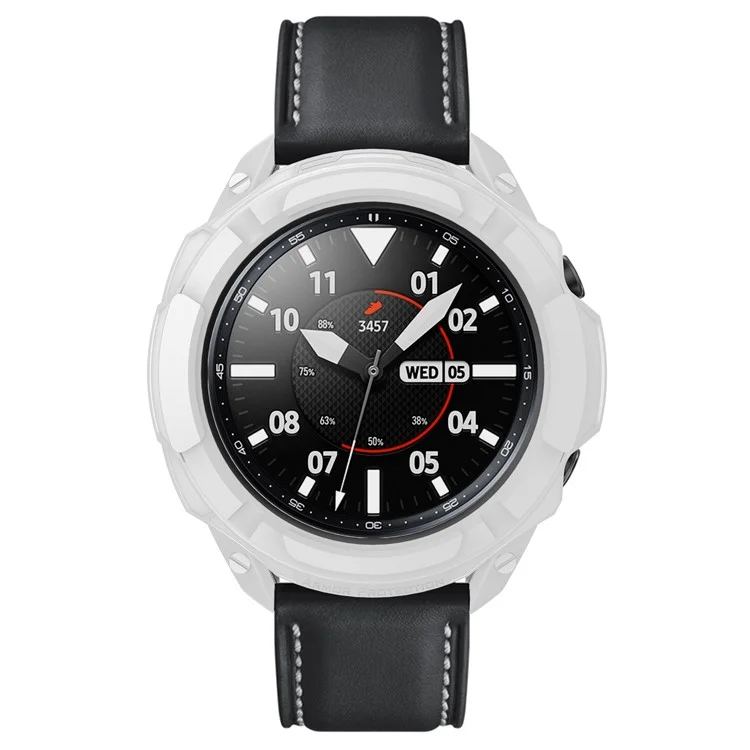 TPU Custodia Protettiva + Protezione dell'Anello di Misura per Samsung Galaxy Watch 3 41mm - Bianco