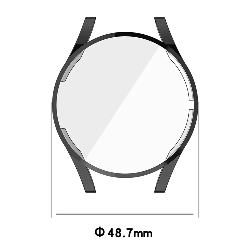 For Samsung Galaxy Watch FE 40mm Watch Case Full Protection Electroplating TPU Cover - Black