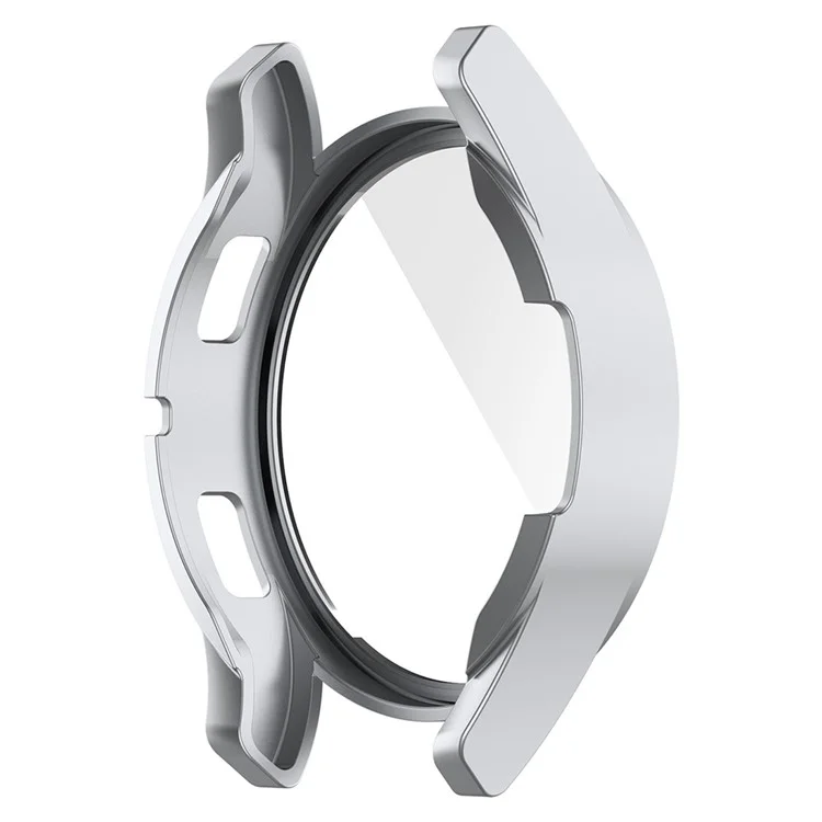 For Samsung Galaxy Watch FE / Watch4 40mm Case PC Watch Cover with Tempered Glass Screen Protector - Silver