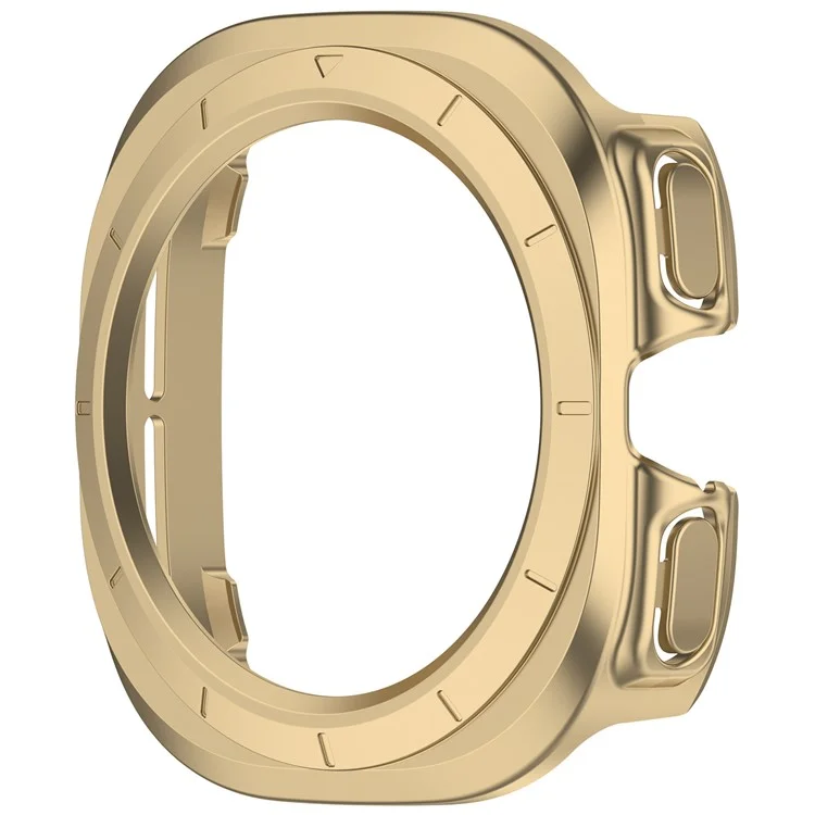 Pour Samsung Galaxy Watch Ultra 47mm Hard PC Case Half-Guard Watch Case Cover - Champagne Gold