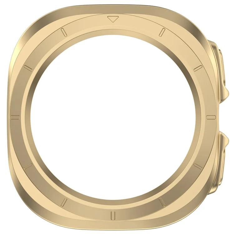 Pour Samsung Galaxy Watch Ultra 47mm Hard PC Case Half-Guard Watch Case Cover - Champagne Gold