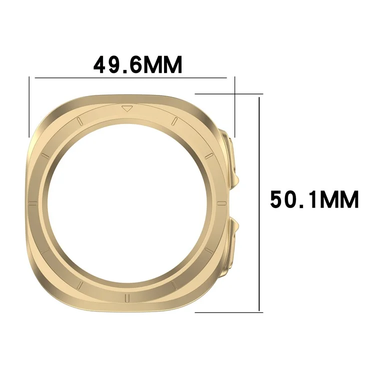Pour Samsung Galaxy Watch Ultra 47mm Hard PC Case Half-Guard Watch Case Cover - Champagne Gold