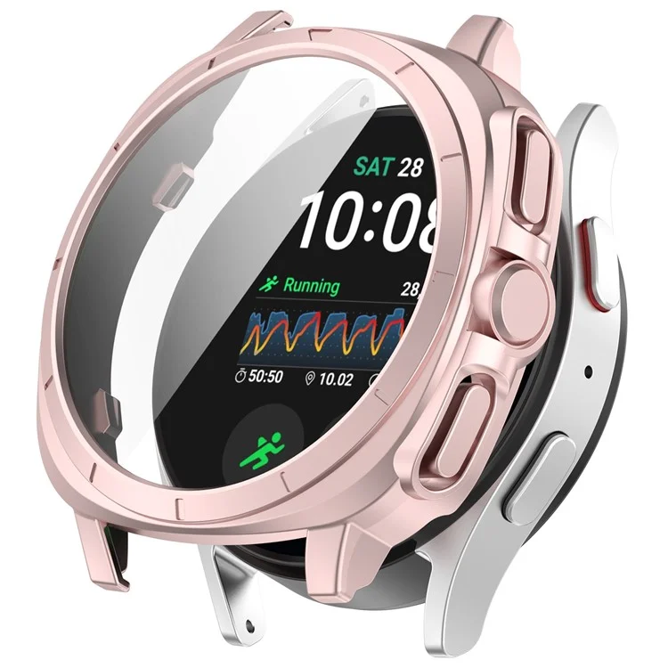 Для Samsung Galaxy Watch7 44mm Anti-Collision TPU Watch Case Protective Frame - Pink