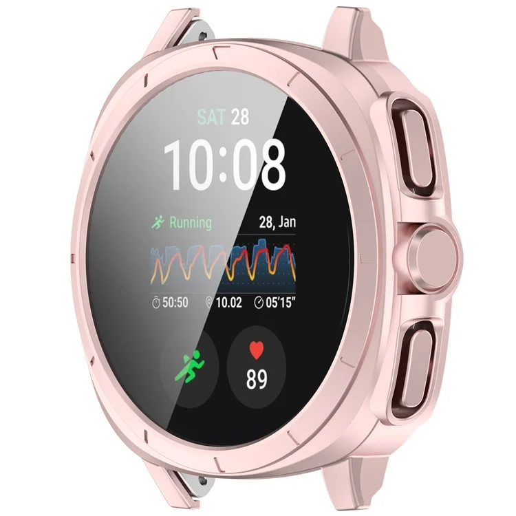 Для Samsung Galaxy Watch7 44mm Anti-Collision TPU Watch Case Protective Frame - Pink
