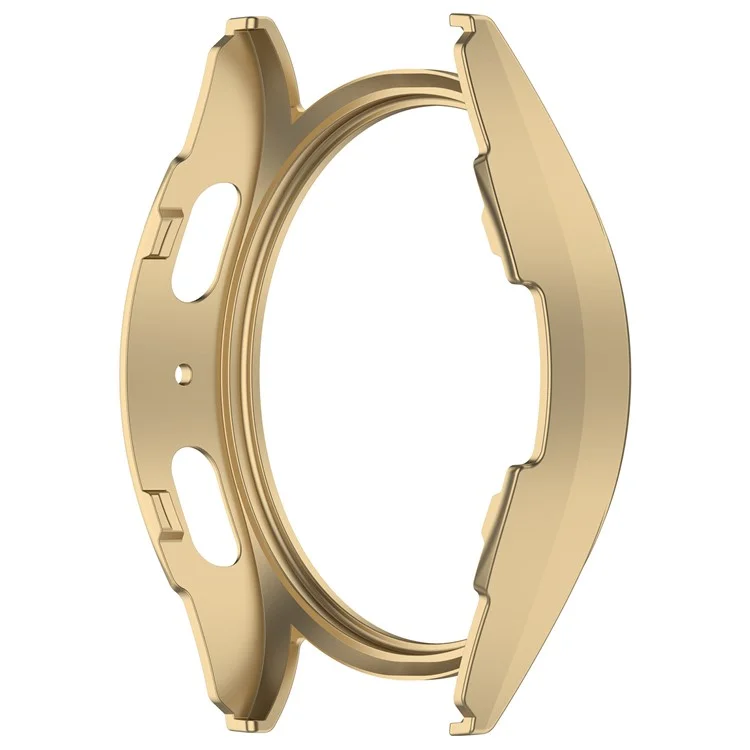 Pour Samsung Galaxy Watch7 40mm Anti-Drop PC Watch Case Hollow Protective Frame - Champagne Gold