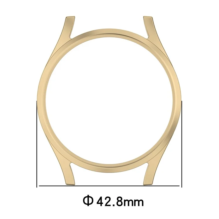 Pour Samsung Galaxy Watch7 40mm Anti-Drop PC Watch Case Hollow Protective Frame - Champagne Gold
