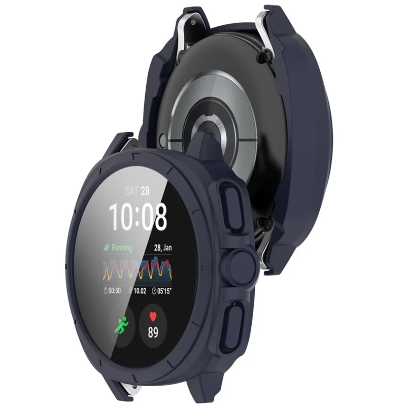 For Samsung Galaxy Watch7 44mm to Galaxy Watch Ultra Transfer Case Hard PC Watch Case Cover - Midnight Blue