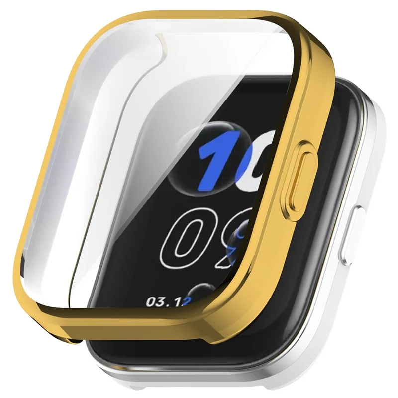 For Amazfit Bip 5 Unity TPU Case Anti-Scratch Smartwatch Protector Watch Case Cover - Gold