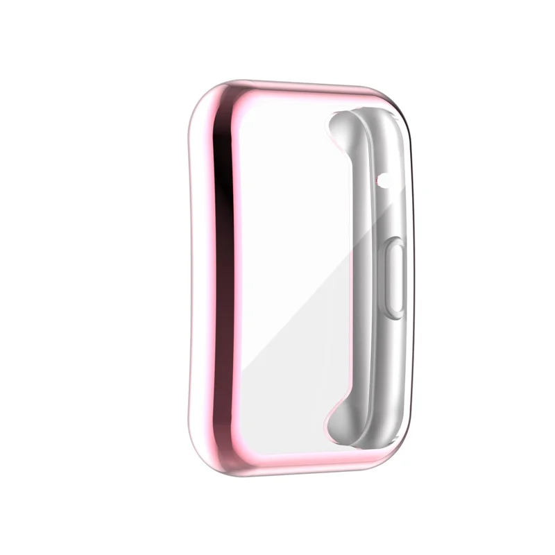 Electroplating TPU Watch Cover for Huawei Watch Fit All-round Protective Protector - Pink