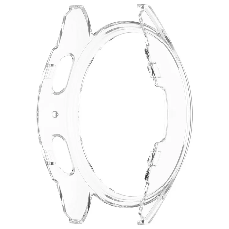 Pour Samsung Galaxy Watch7 44mm Boîtier de montre transparent Demi-enveloppe PC Housse de protection - Champagne Gold