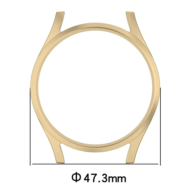Pour Samsung Galaxy Watch7 44mm Boîtier de montre transparent Demi-enveloppe PC Housse de protection - Champagne Gold
