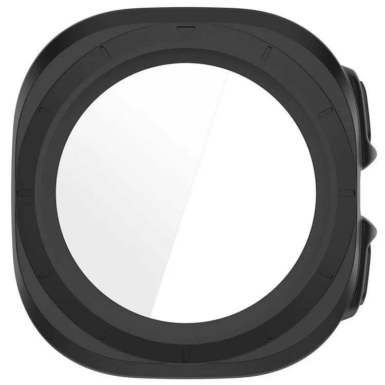 For Samsung Galaxy Watch Ultra 47mm Watch Case Tempered Glass Screen Protector Hard PC Cover - Matte Black