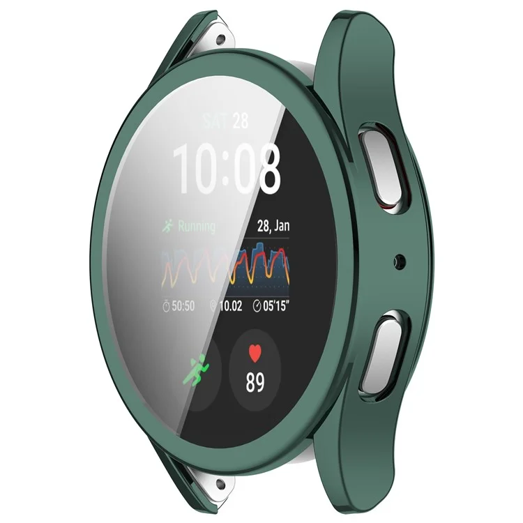 Для Samsung Galaxy Watch7 44mm Electroplating TPU Watch Case TPU Full Coverage - Green