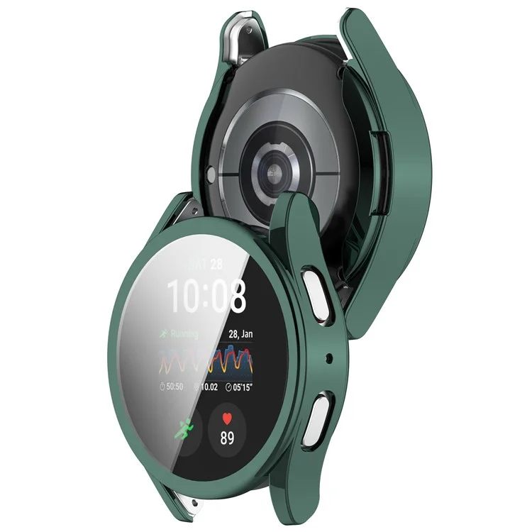 Для Samsung Galaxy Watch7 44mm Electroplating TPU Watch Case TPU Full Coverage - Green