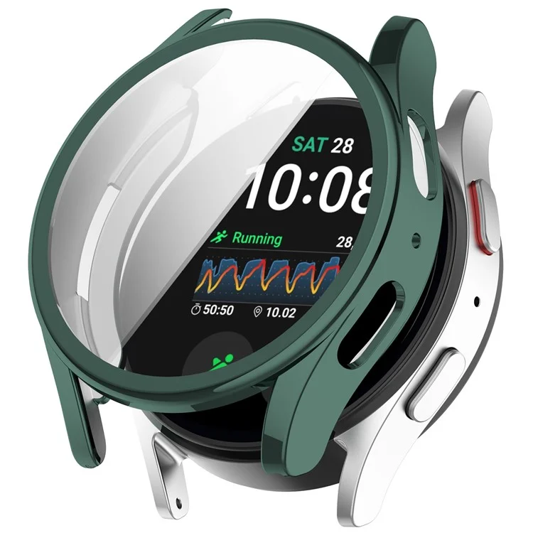 Для Samsung Galaxy Watch7 44mm Electroplating TPU Watch Case TPU Full Coverage - Green