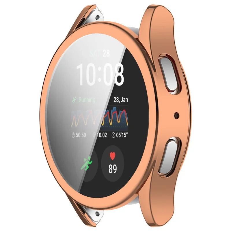 For Samsung Galaxy Watch7 44mm Electroplating TPU Watch Case TPU Full Coverage - Rose Gold