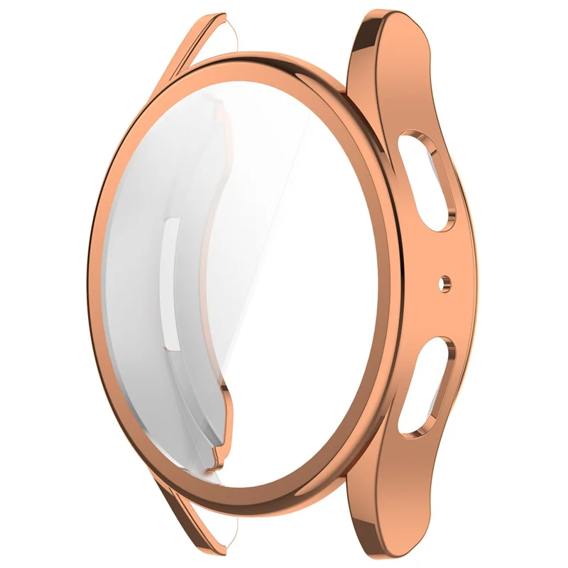 For Samsung Galaxy Watch7 44mm Electroplating TPU Watch Case TPU Full Coverage - Rose Gold