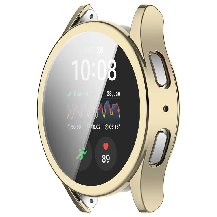 Für Samsung Galaxy Watch7 40mm Uhrengehäuse Elektrolyt-TPU Vollabdeckung - Gold