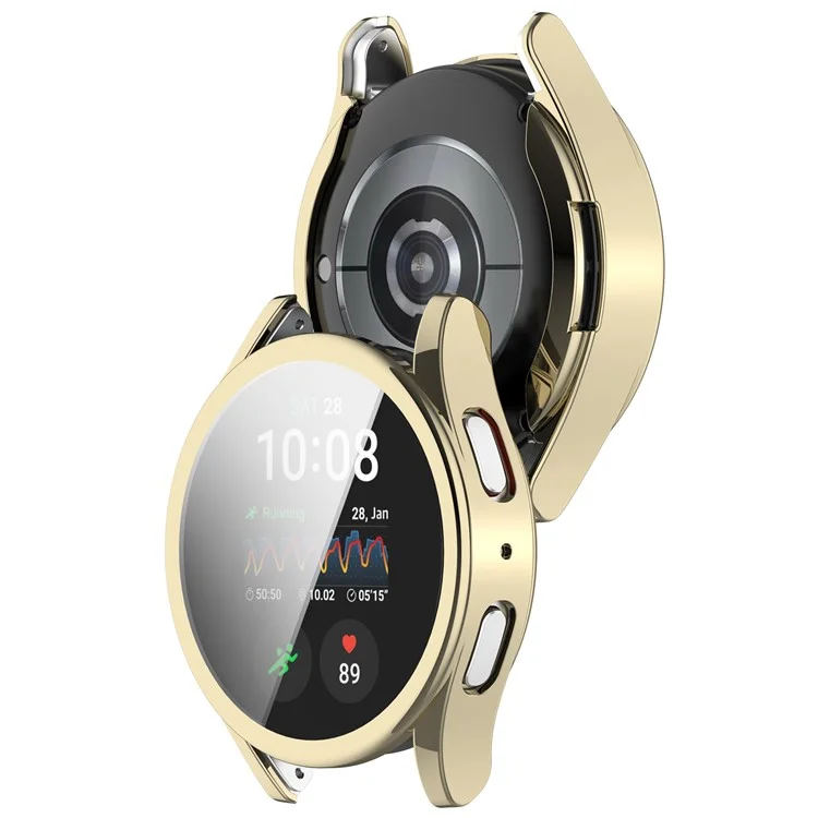 Für Samsung Galaxy Watch7 40mm Uhrengehäuse Elektrolyt-TPU Vollabdeckung - Gold