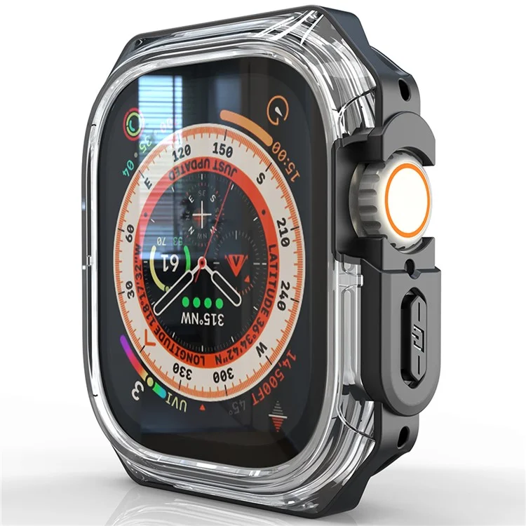 For Apple Watch Series 4 / 5 / 6 / SE / SE (2022) 40mm Watch Frame Case PC+TPU Smartwatch Edge Protector - Black