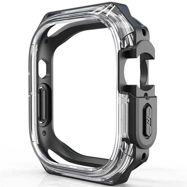 For Apple Watch Series 4 / 5 / 6 / SE / SE (2022) 40mm Watch Frame Case PC+TPU Smartwatch Edge Protector - Black
