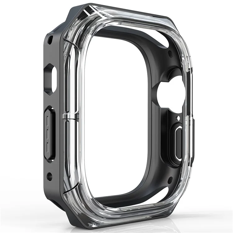 For Apple Watch Series 4 / 5 / 6 / SE / SE (2022) 40mm Watch Frame Case PC+TPU Smartwatch Edge Protector - Black