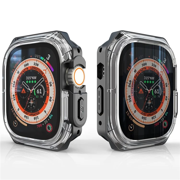For Apple Watch Series 4 / 5 / 6 / SE / SE (2022) 40mm Watch Frame Case PC+TPU Smartwatch Edge Protector - Black