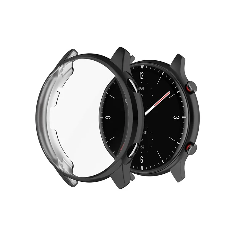 Electroplating TPU Watch Cover Frame for Amazfit GTR 2 Smart Watch - Black