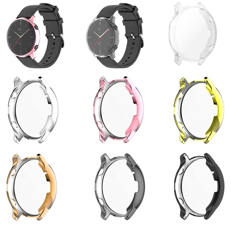 Electroplating TPU Watch Cover Frame for Amazfit GTR 2 Smart Watch - Black