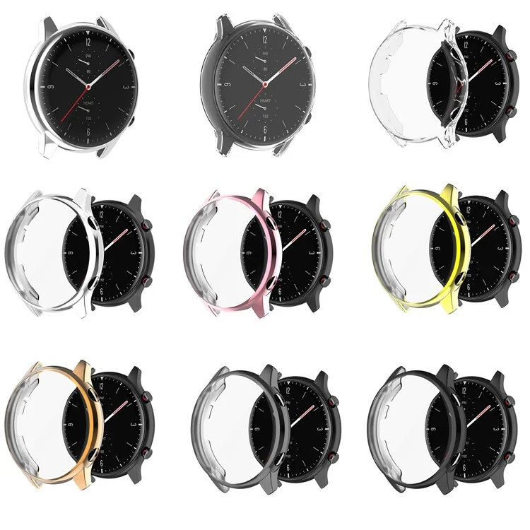 Electroplating TPU Watch Cover Frame for Amazfit GTR 2 Smart Watch - Black