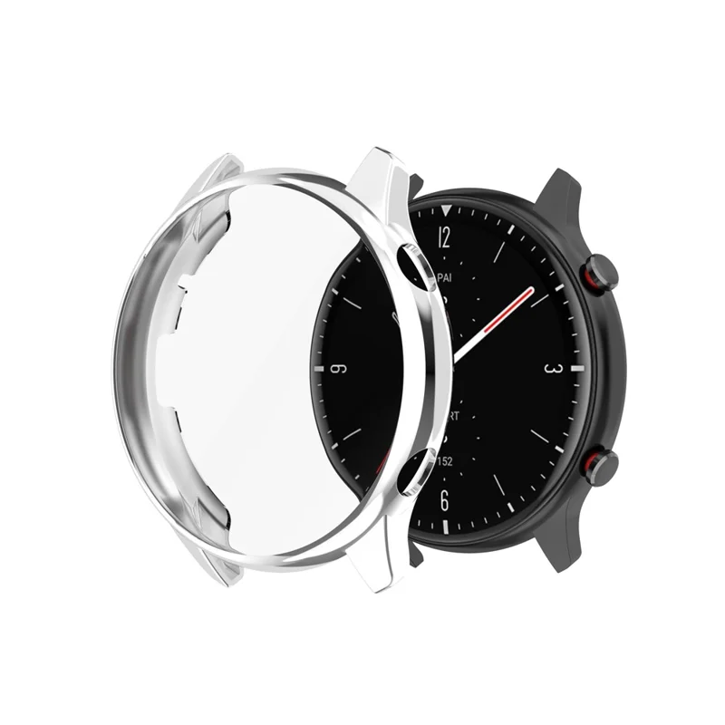 Electroplating TPU Watch Cover Frame for Amazfit GTR 2 Smart Watch - Silver