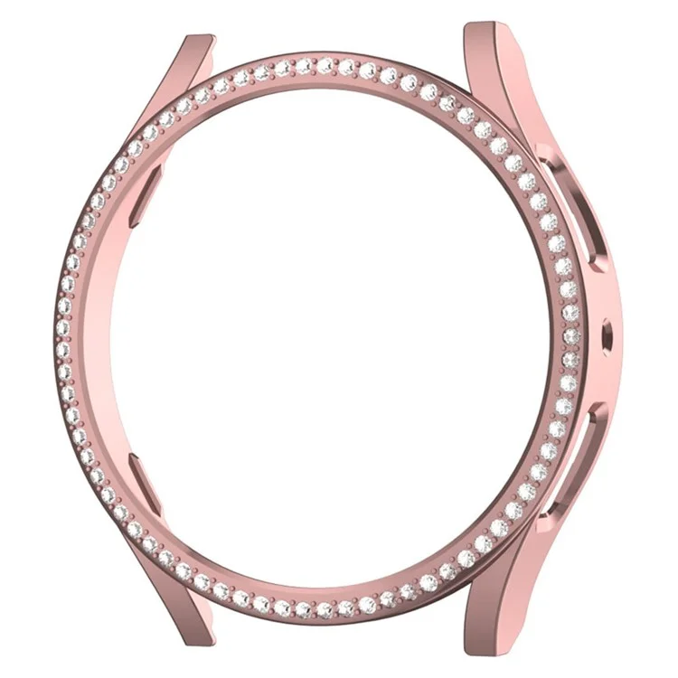Per Samsung Galaxy Watch7 40mm Case di Orologio Per PC Arredamento Rhinestone Cover Hollow-Out - Rosa