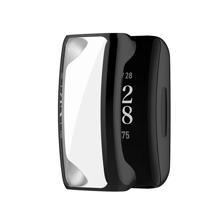 Full Coverage Electroplating PC Smart Watch Cover Frame for Fitbit inspire2 - Black