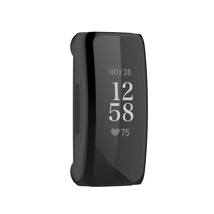 Full Coverage Electroplating PC Smart Watch Cover Frame for Fitbit inspire2 - Black