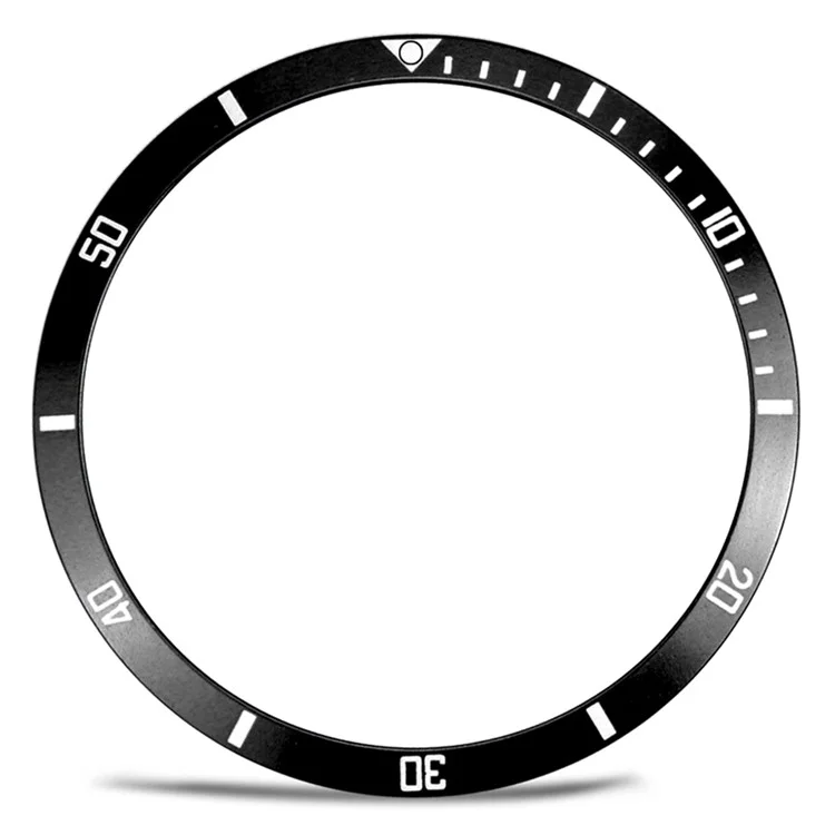 Para Samsung Galaxy Watch6 Classic 47mm Reloj Anillo de la Bisel del Reloj Aleación de Zinc Dial Bisel Adhesivo Anillo de Cubierta - Negro