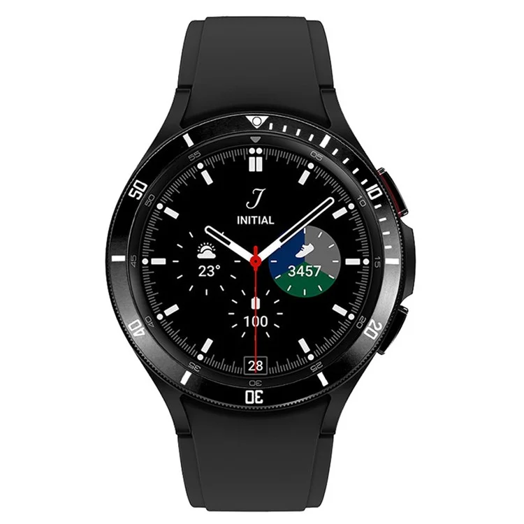Für Samsung Galaxy Watch7 / Watch6 / Watch5 / Watch4 / 44mm Uhr Lünette Ring Zinklegierung Zifferblatt Lünette Adhesive Frame Ring Cover