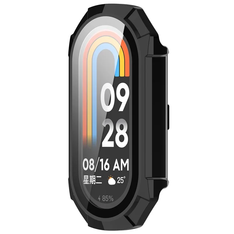 Für Xiaomi Mi Band 9 NFC / Mi Band 9 Anti-Scratch Hard PC Watch Case mit Tempered Glass Film - Schwarz