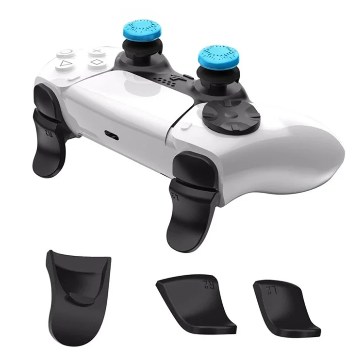 HONSON PS5309 For Sony PS5 / PS5 Slim Game Controller L2 R2 Button Extension Joystick Grip Riser Cap - Blue