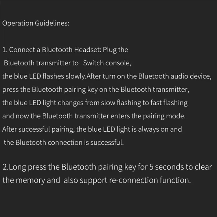 HONSON HS-SW390 Per Nintendo Switch / Switch Lite / PS4 / PS5 Console di Gioco Ricevitore Trasmettitore Bluetooth