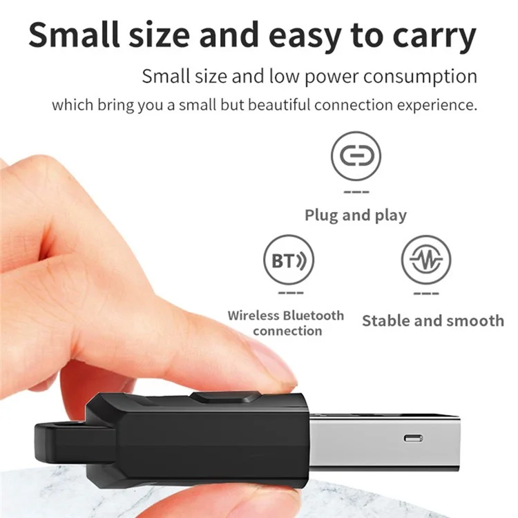 HONSON HS-PS5101 For Sony PS5 / PS4 / PC to Headphone Bluetooth-compatible USB 3.5mm Audio Transmitter Wireless Receiver