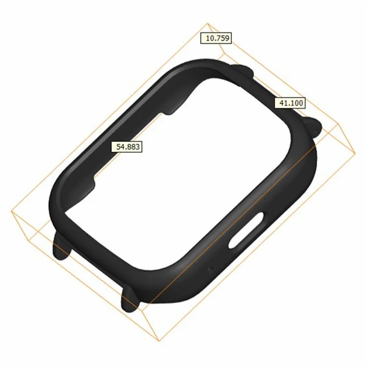 Für Xiaomi Redmi Watch 3 Active Anti-Collision Smartwatch Case 20mm PC Schutzhülle - Retro Weiß